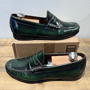 G.H. Bass Weejuns Heritage Larson Leather Penny Loafers Shoes Green Men’s 11